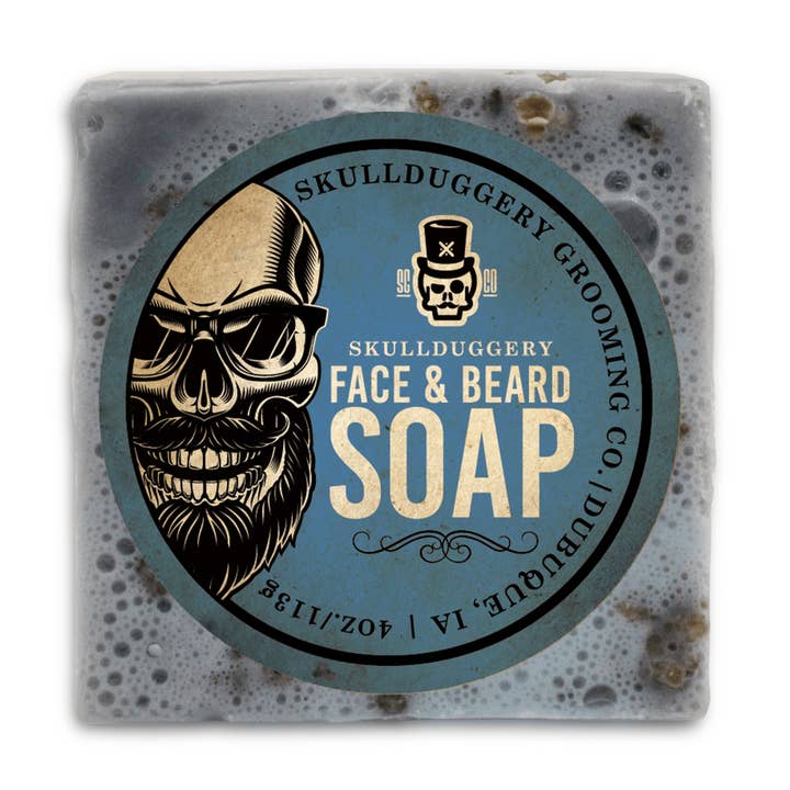 Seife für Gesicht, Bart & Schnurrbart für den Großhandel von Skullduggery Grooming Co.