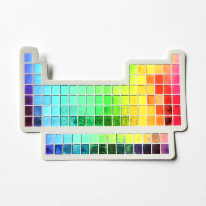 Vinyl Sticker - Holographic Periodic Table Decal for wholesale by The Crafty Physicist