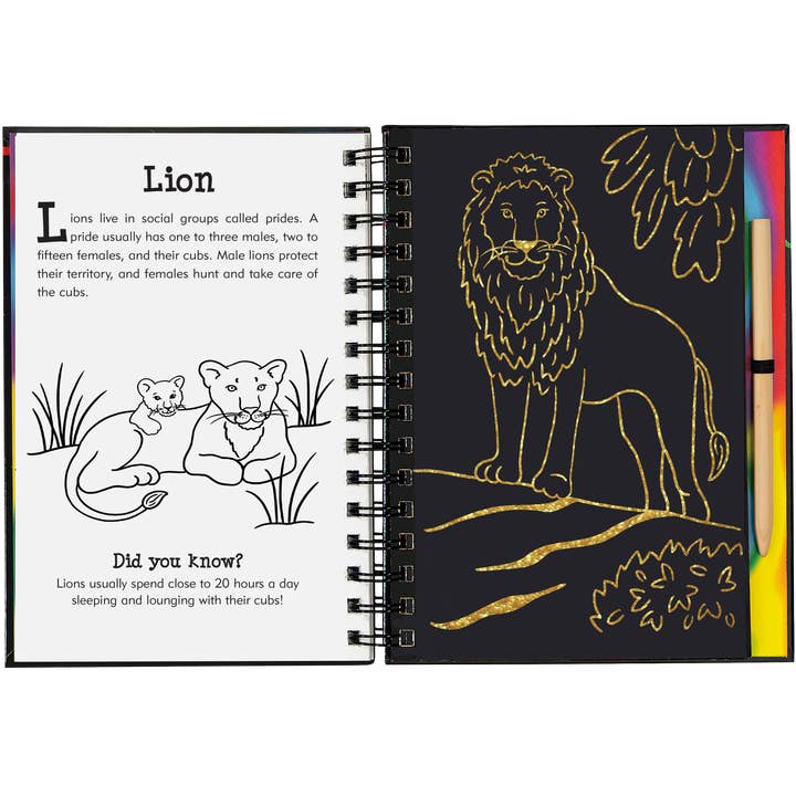 Peter Pauper Press - Wholesale Sketchbook/Sketchpad - Scratch & Sketch Wild Safari