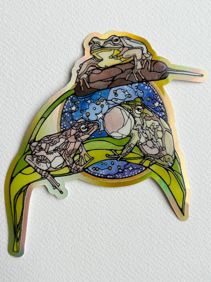 Sticker - Spring peepers for wholesale by Mattie Rose Art