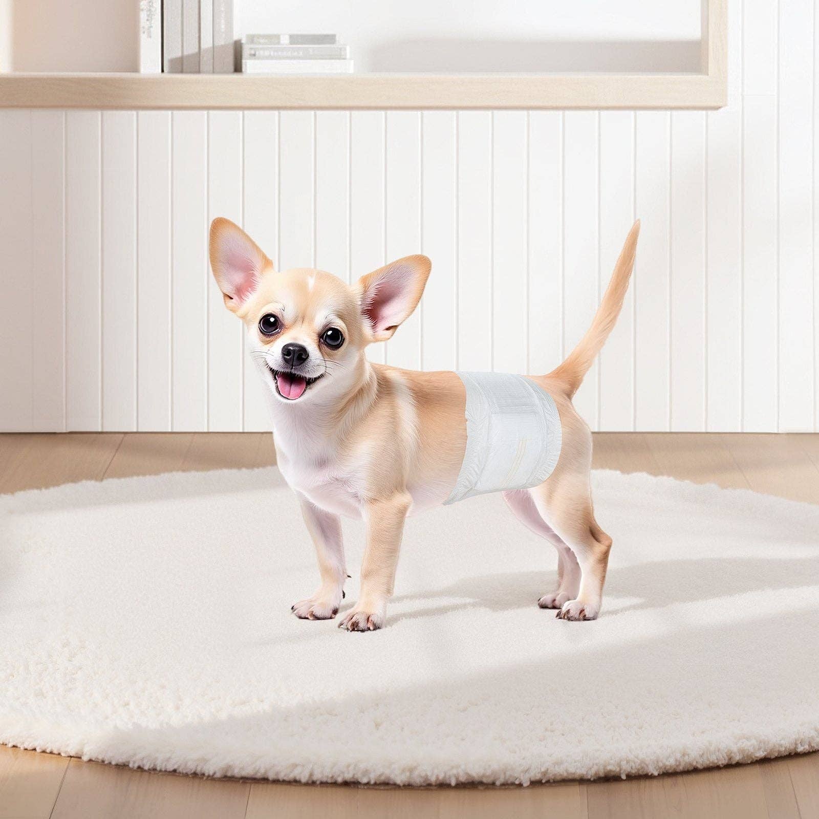 Naomi's Happy Place Shop – Großhandel Windel für Haustiere – Hund – Einweg-Hundewindeln für Rüden, super saugfähig, Größe XS, 96 Stück7