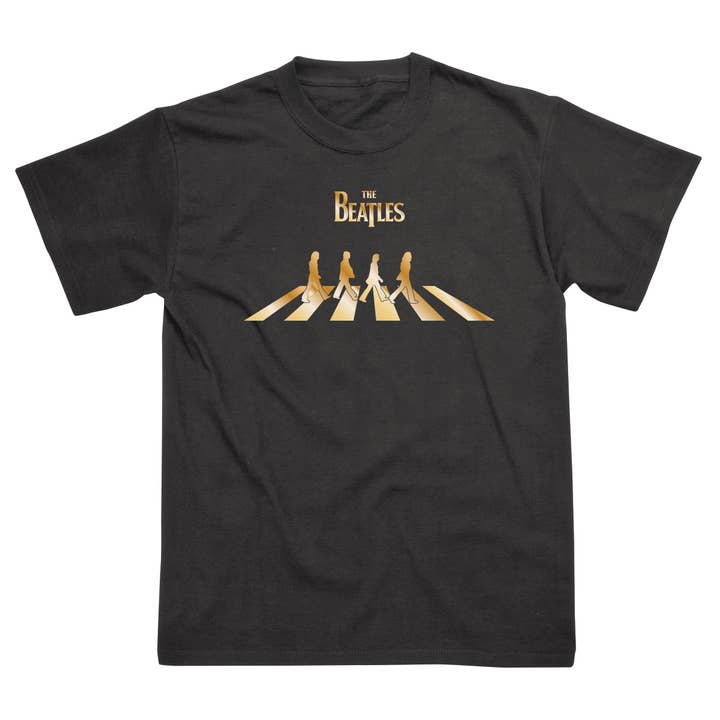 Schwarz Abbey Road Goldfarbenes T-Shirt für den Großhandel auf Faire