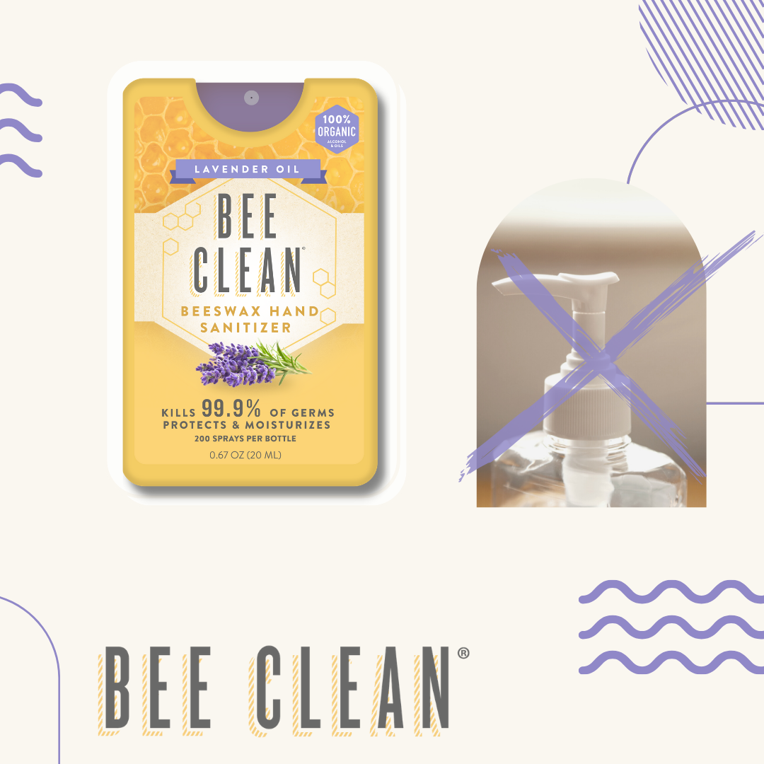 Bee Clean - Vente Désinfectants pour les mains - Désinfectant pour mains à la cire d’abeille Bee Clean bio – lot de 13 packs de 4 à la lavande15