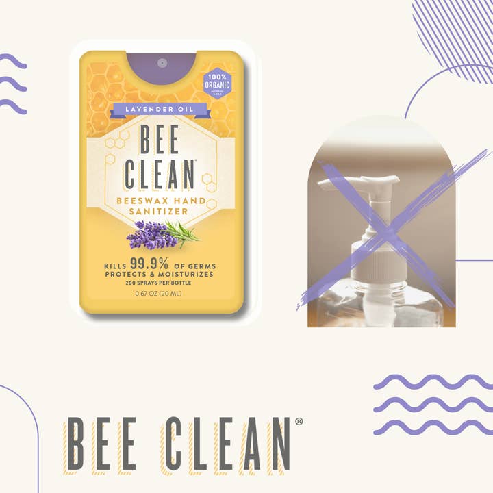 Bee Clean - Wholesale Hand Sanitizer - Bee Clean Organic Beeswax Hand Sanitizer-13 Lavender 4 packs11