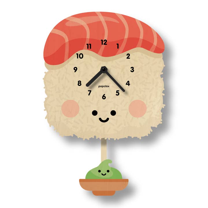 Reloj de péndulo Sushi - Madera para venta al por mayor de Popclox