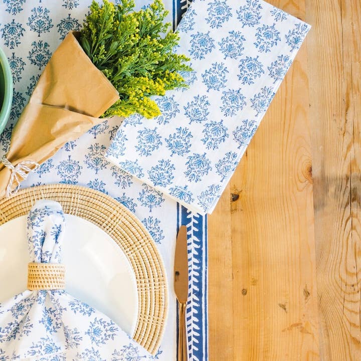 Mended - Wholesale Table Runner - Table Runner - Lotus, Uniform Blue & Navy2