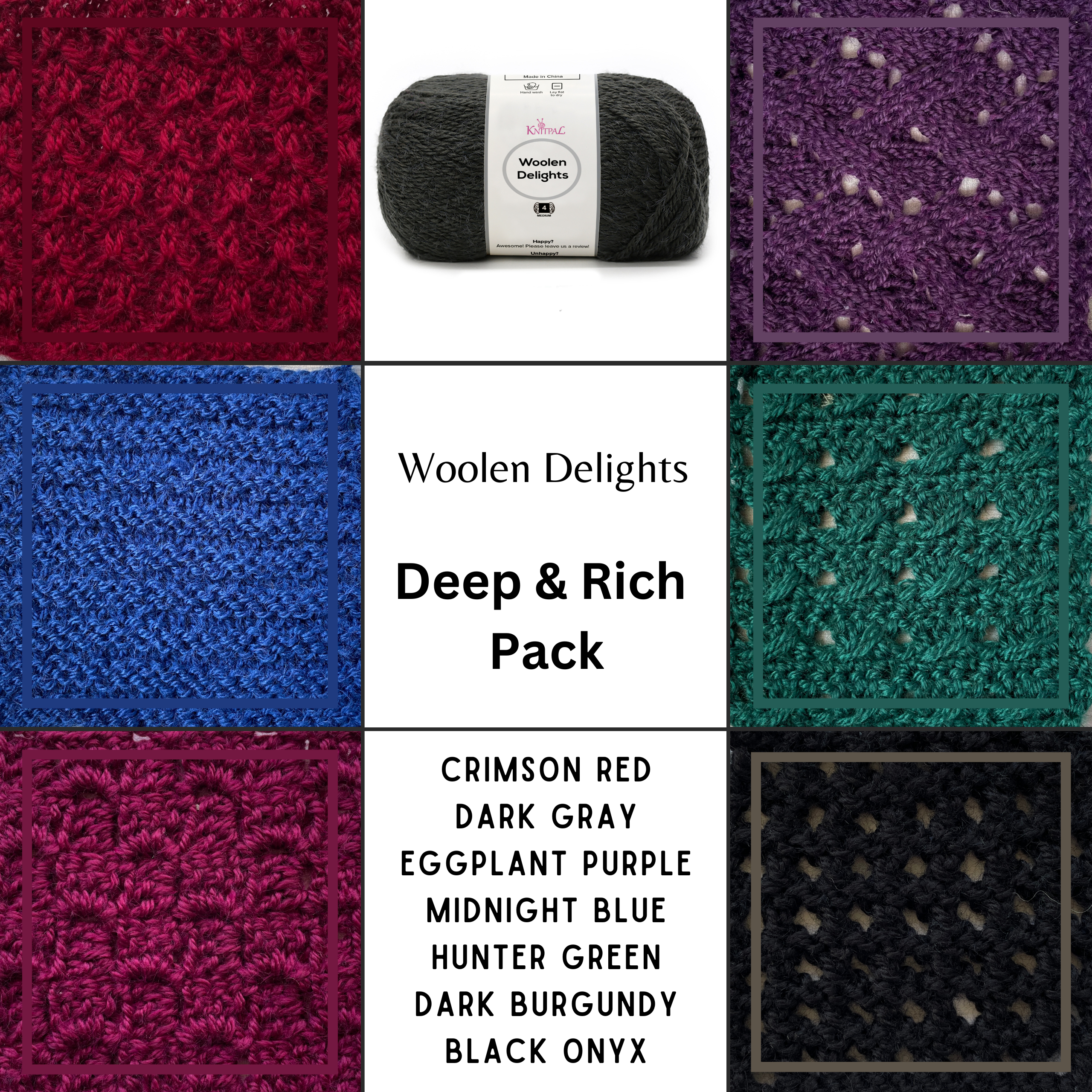 KnitPal - Wholesale Yarn - Woolen Delights Multicolor Pack of 7 Skeins14