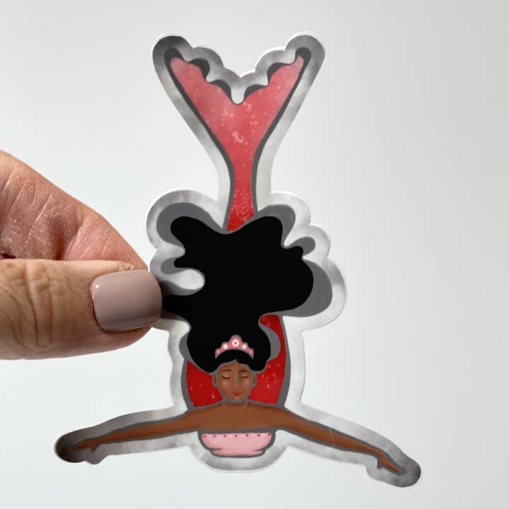 Sticker Princesse Sirène Rose pour la vente par Art Magic by Jewels Bee