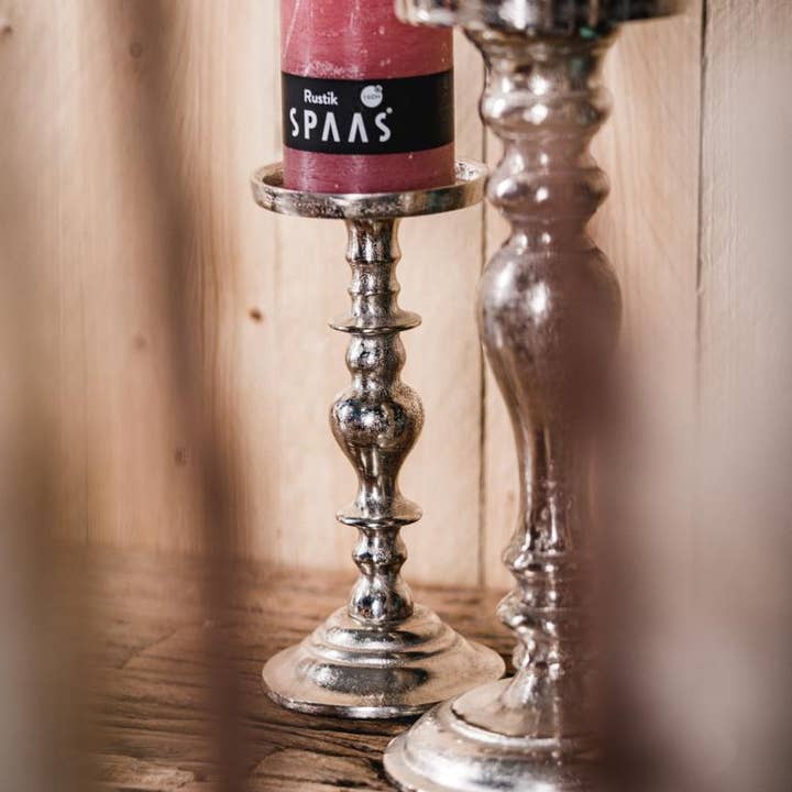 Michael & Philipp Noll e. K. - Wholesale Candle Holder - Silver candlestick set of 2 21/31 cm6