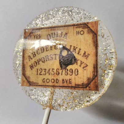 Homespun Parties - Wholesale Lollipop - Halloween Ouija Board Lollipops w/Edible Glitter1