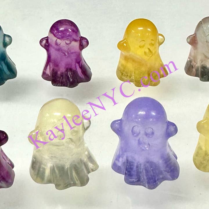 KayleeNYC - Wholesale Spiritual Stone/Crystal - Mini Candy Fluorite Halloween Carvings Crystal (Copy)