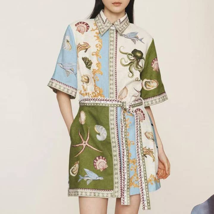 Casual fashion linen cardigan temperament dress for wholesale by Lily Clothing