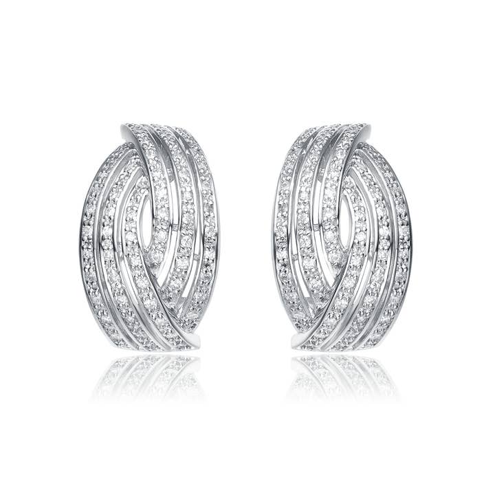 BOUCLE D'OREILLE INCURVÉE C.Z (397) pour la vente par Genevive