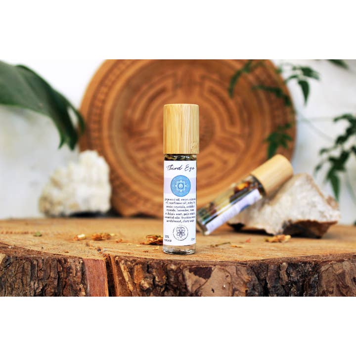 Ayamani Naturals - Wholesale Essential Oil - Third Eye Oil | Ajna Chakra, Crystals, Herbs Blend