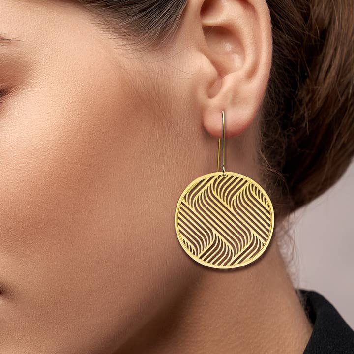 RAS - Vendita all'ingrosso Orecchini pendenti - Duna Oro Pendiente4