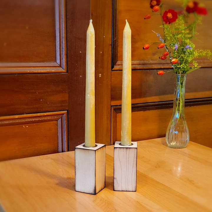 Burned Edge Candle Holder for wholesale by Full Circle CraftWorks