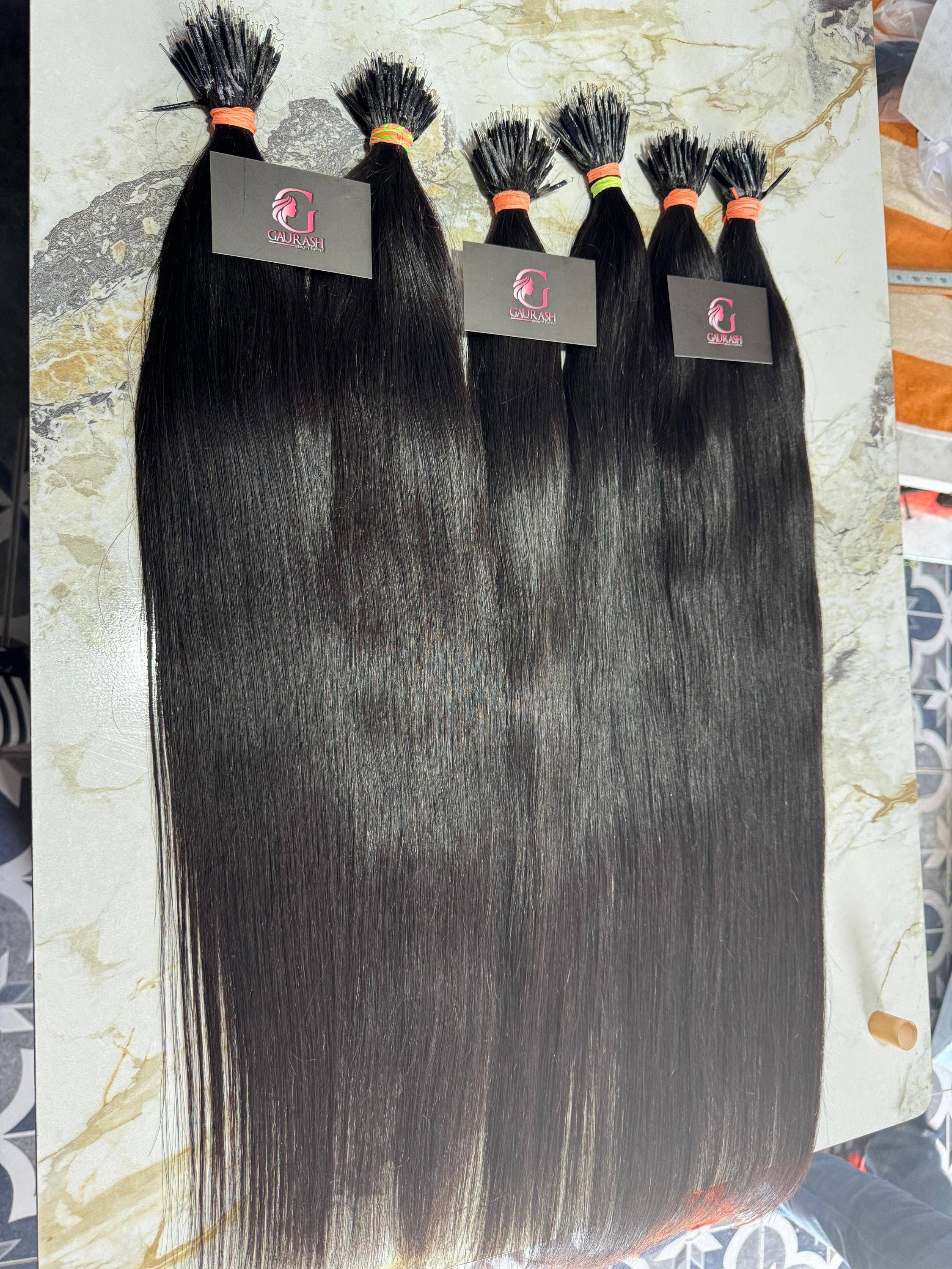 Gaurash Beauty Supply Inc. - Wholesale Hair Extensions - Nano Ring Indian Remy Hair Extensions: Natural Black/Brown1