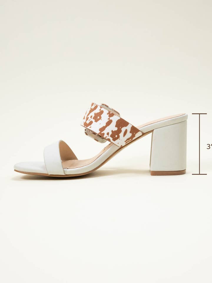 OFF WHITE SALLY DOUBLE STRAP SLIP-ON STYLE BLOCK HEEL SANDAL for wholesale on Faire9