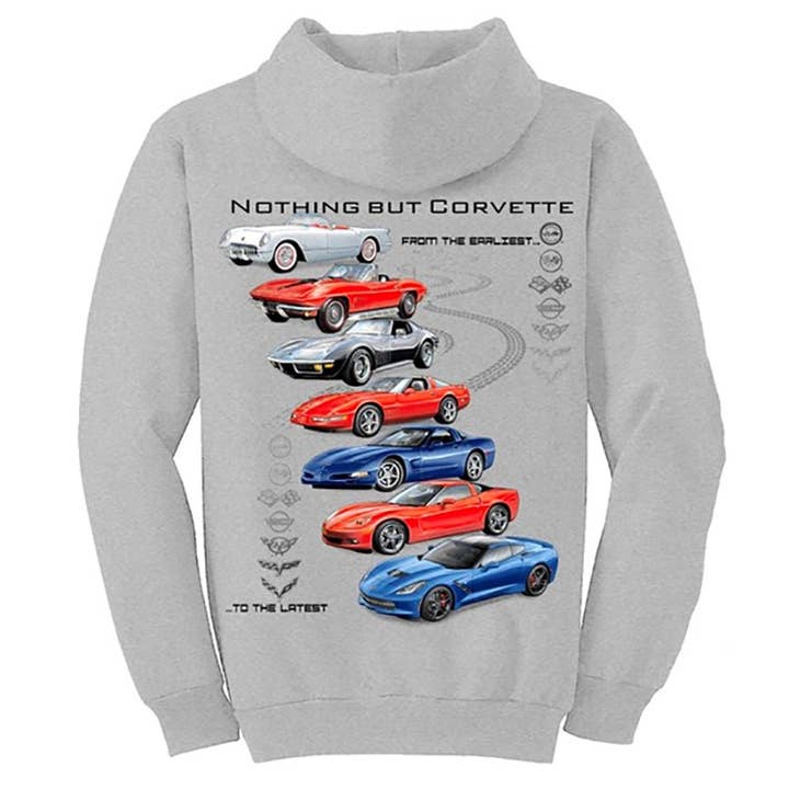 Nothing But Corvette Hooded Sweatshirt for wholesale by Joe Blow T's