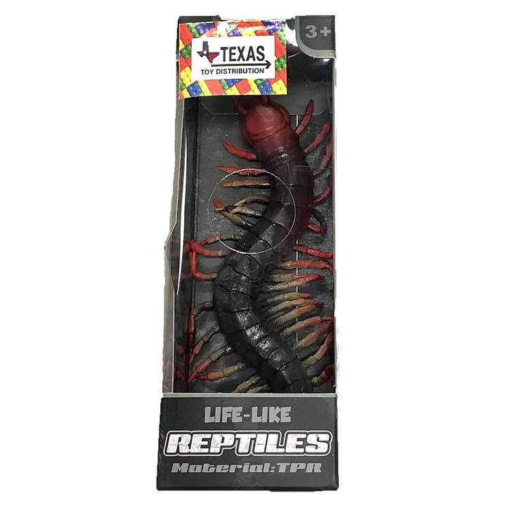 Texas Toy Distribution – wholesale Figurleksak - Barn – Centipede Insektmjuk gummibuggfigur i fönsterlåda