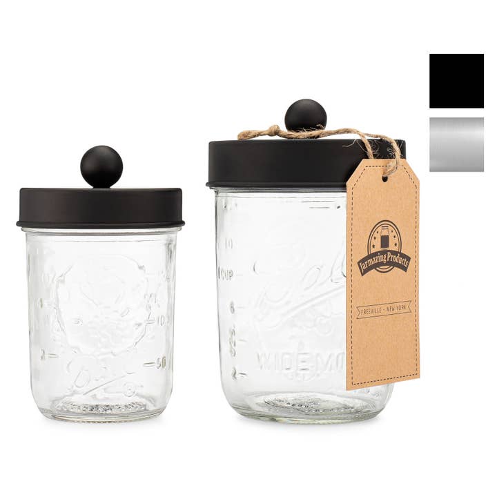 Jarmazing Products - Wholesale Jar - Apothecary Lid Storage Set with Ball Mason Jars - 2 Pack10