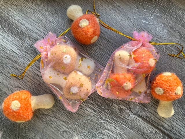 Made With Magic - Wholesale Haarclip - Kinderen - Paddestoelvormige vilten haarclips1