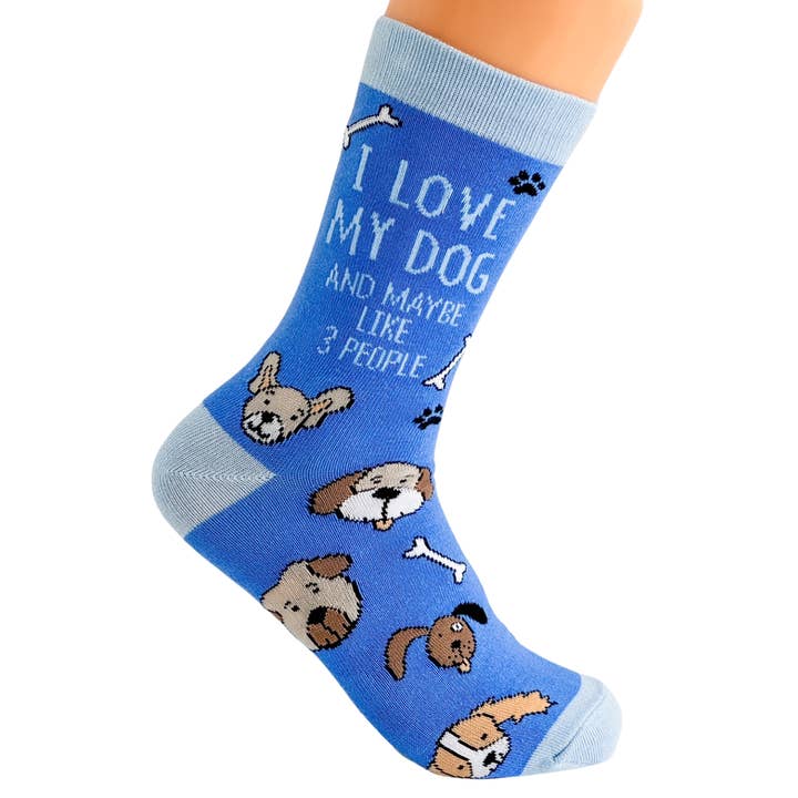Moonlight Makers - Wholesale Socks – Unisex - I Love My Dog & Maybe 3 People - Funny Unisex Socks5