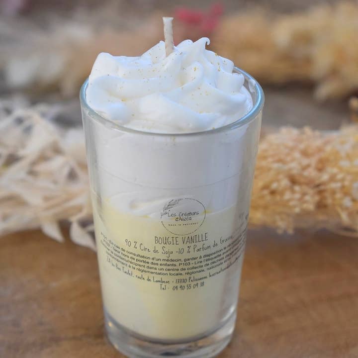 LES CREATIONS D'ALIZEA - Venta al por mayor Velas de diseño llamativo - VELA DE VAINILLA