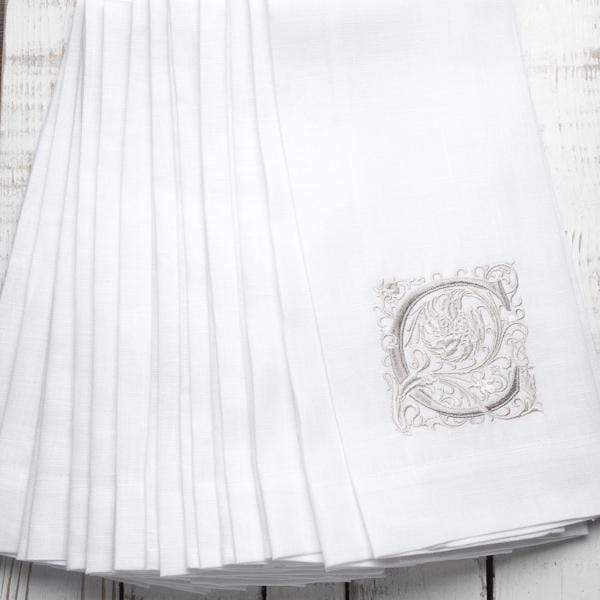 Arte Italica & Crown Linen Designs - Wholesale Tea Towel - Monogram Linen Towel1