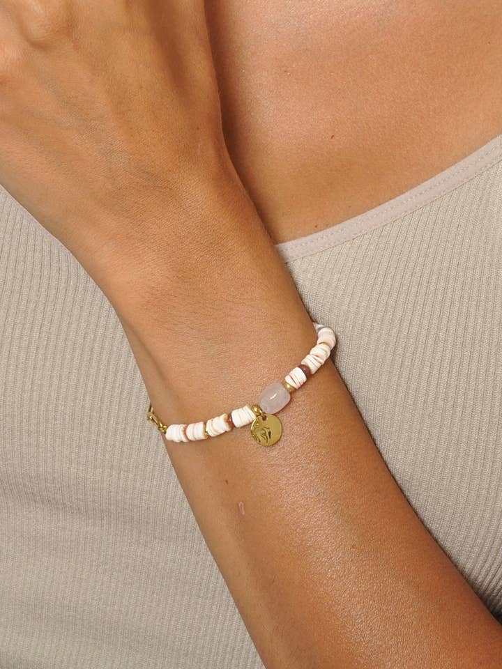 Stainless Steel Bracelet With Gemstone for wholesale by Victoria Moda