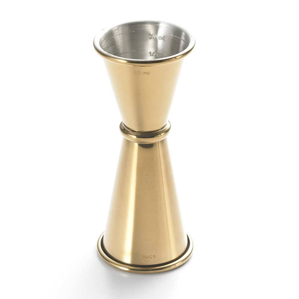 Barfly Mixology Gear & Mercer Culinary - Wholesale Jigger - Barfly Japanese Style Jigger, 1 oz x 1-1/2 oz, Gold1