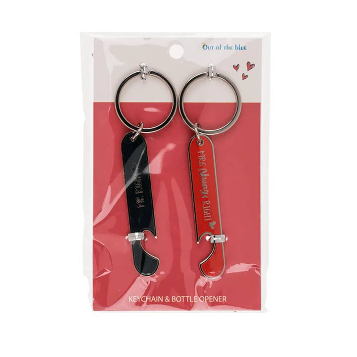 Close Up GmbH - Wholesale Keychain - Unisex - Mr. Right & Mrs. Always Right Keychains, set of 23