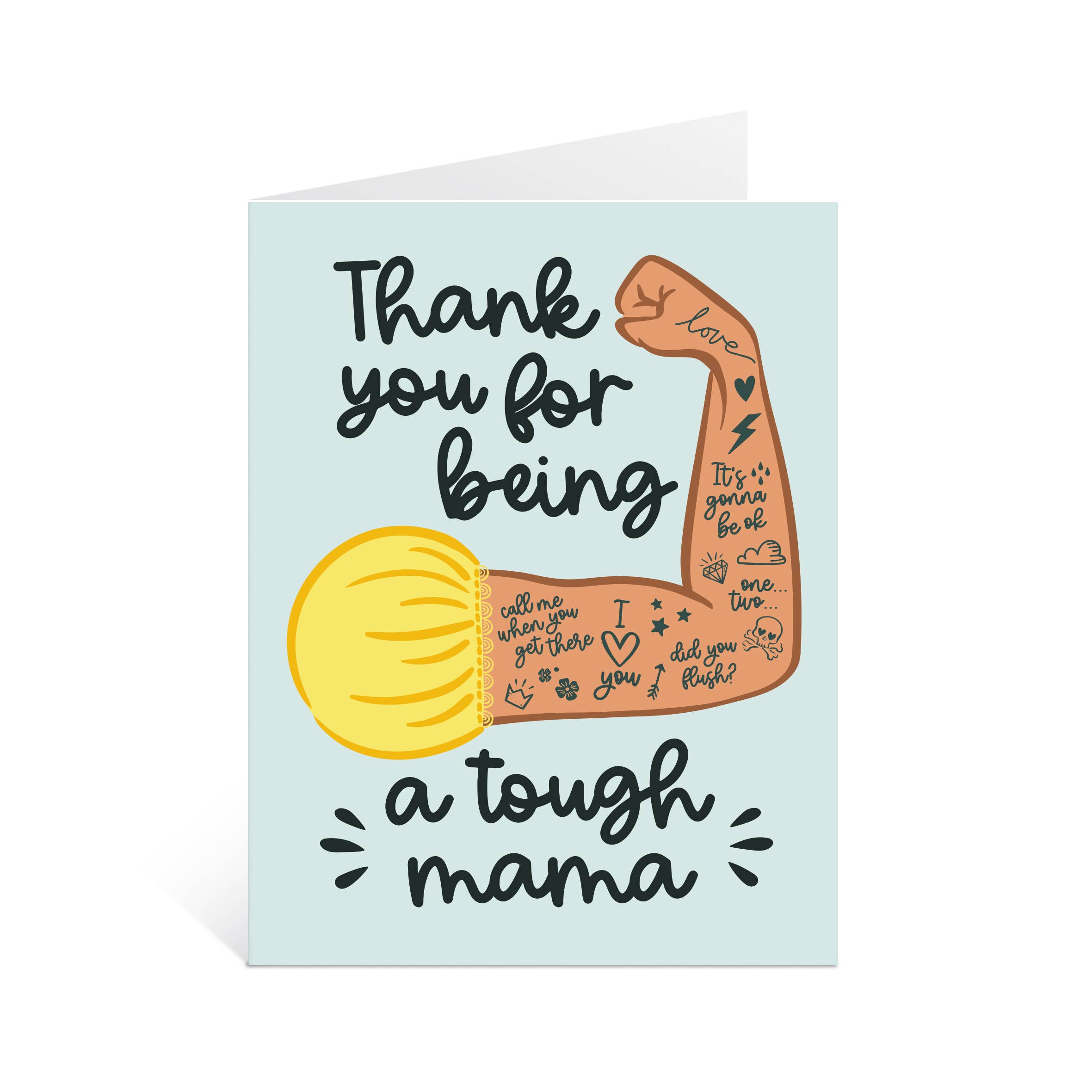 Lucy Loves Paper - Vendita all'ingrosso Biglietti di auguri per la Festa della Mamma - Mamma Tosta | Divertente Biglietto per la Festa della Mamma con Tatuaggio2