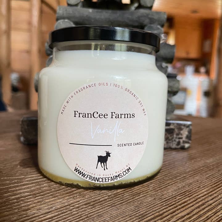 FranCee Farms - Wholesale Jar/Filled Candle - Vanilla Apothecary Candle