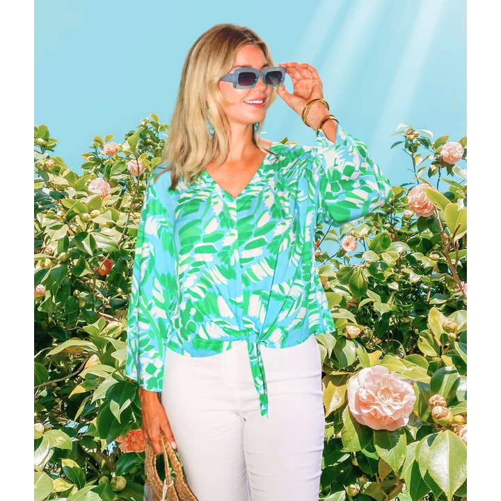 3/4 Slv Hope Top Cropped Wide Sleeve Comfy SPR26 for wholesale by La Mer Luxe