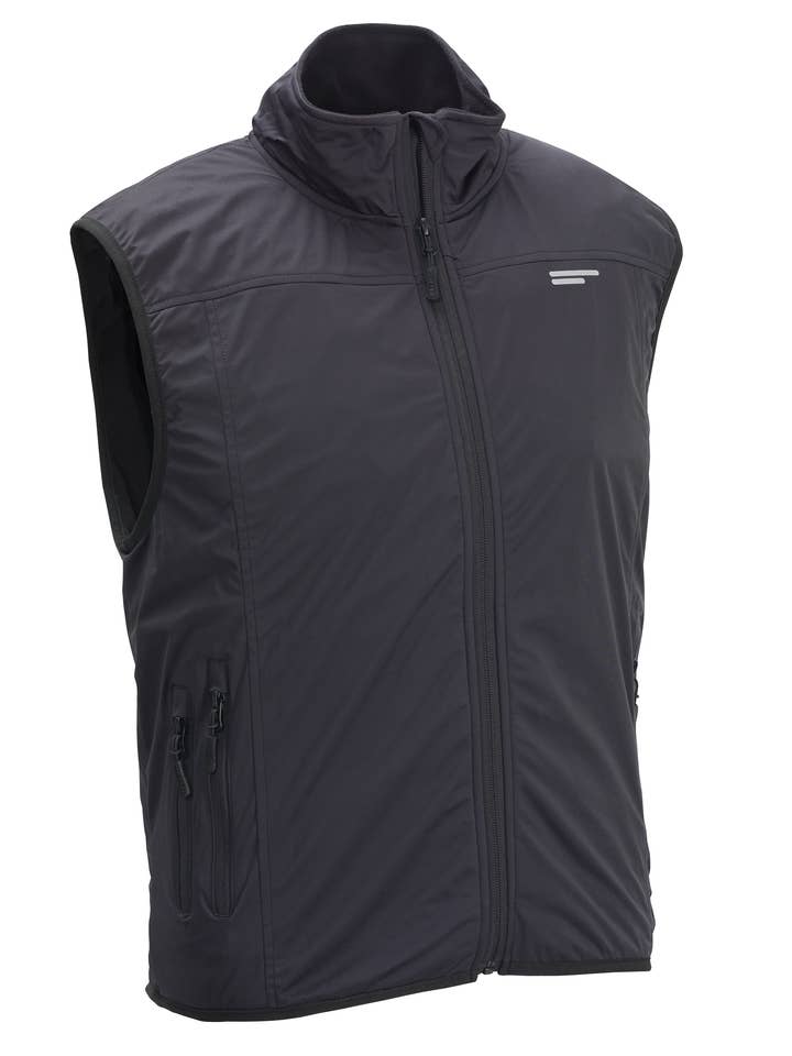 aktiv varme opvarmet softshellvest i sort for engroshandel hos active heat