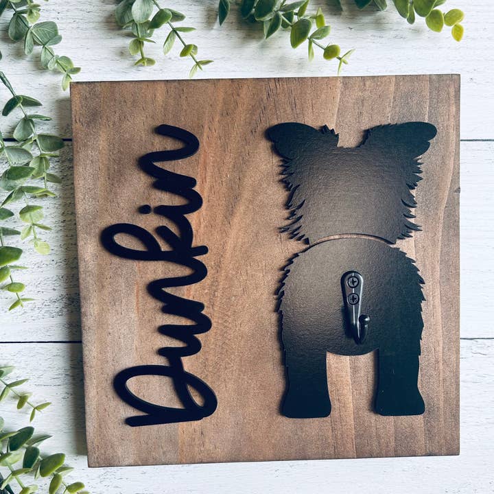 Custom Dog Leash Holder | Personalized Breed Dog Leash Holde for wholesale by Rosie and Vi