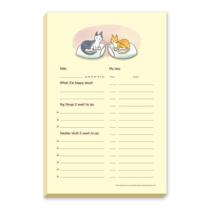 Fred + Nym Sitting Daily Planner for wholesale by The Lobster Studio