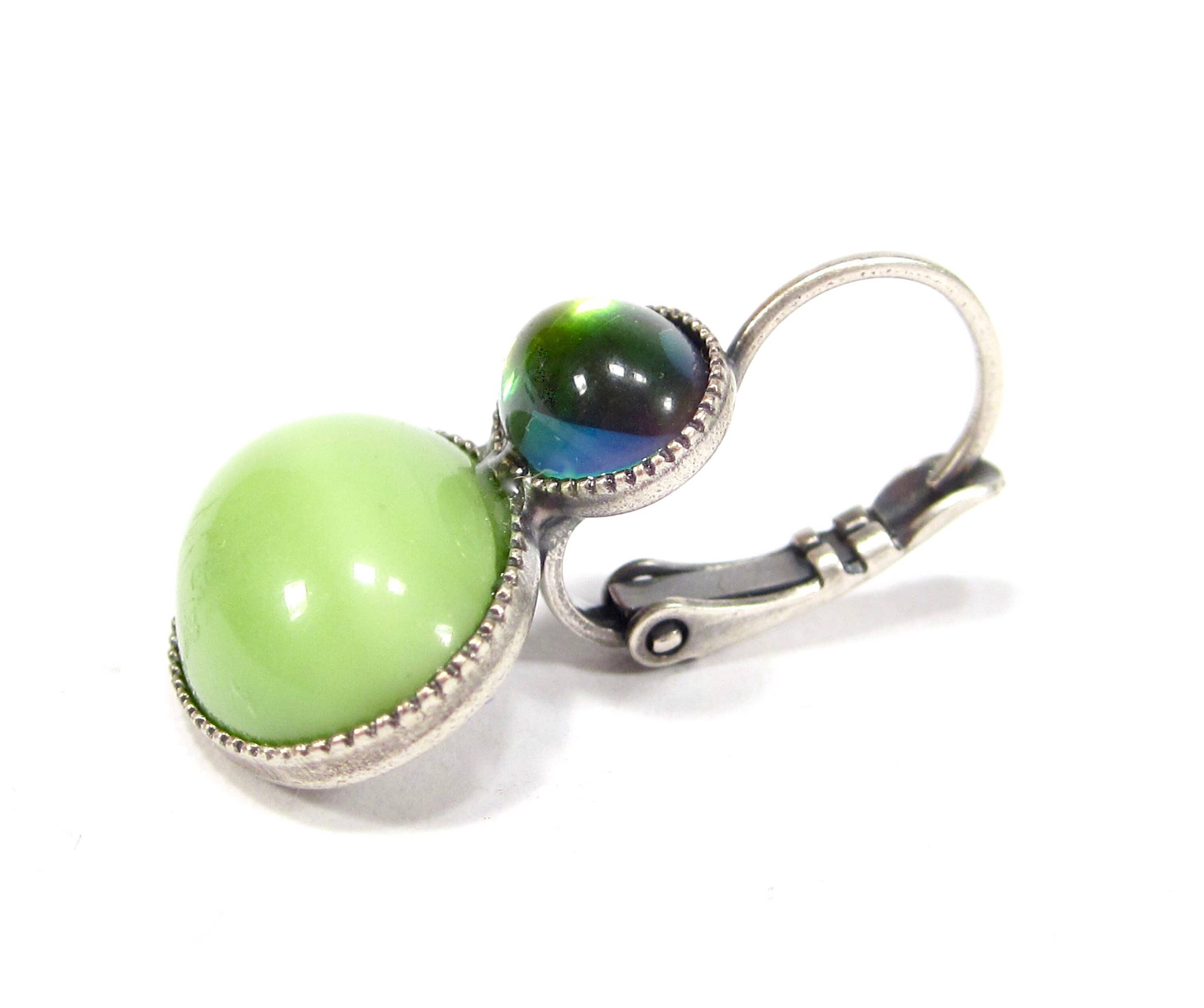 SoHo Schmuckmanufaktur - Wholesale Dangle Earrings - Hippie Chic Earrings Green Pink Iridescent2