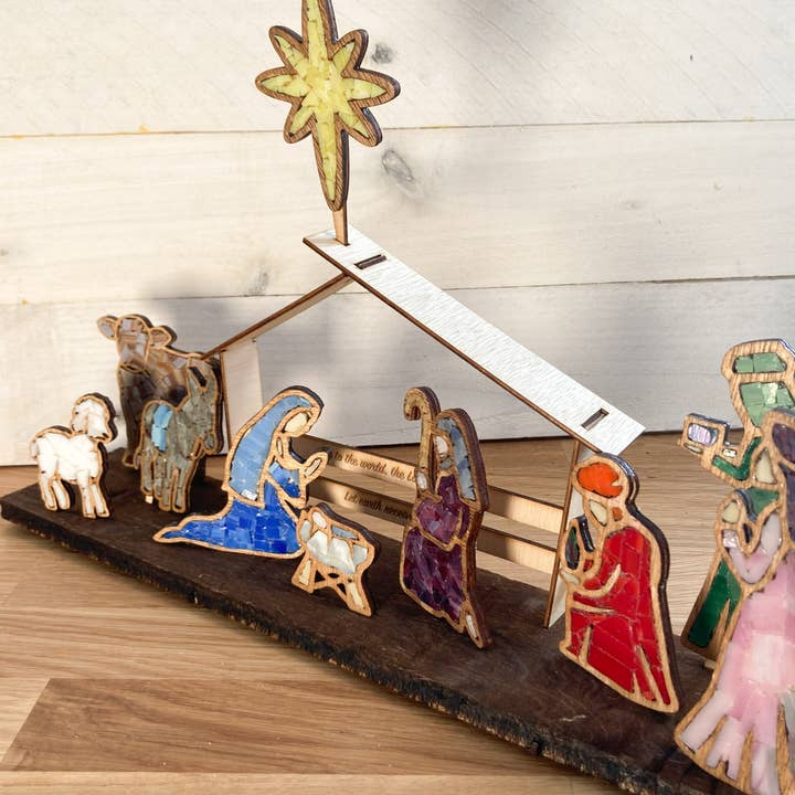 Stained Glass Sundays – wholesale DIY-pysselkit – Gör-det-själv julkrubba måla på glas-kit