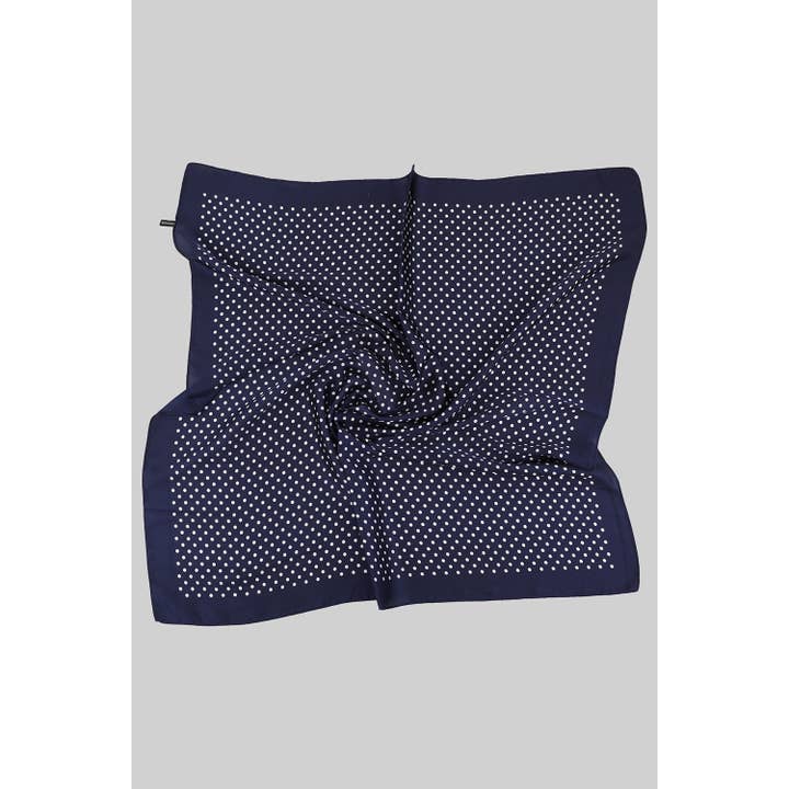 Girly - Wholesale Scarf - Women's - SILKY SOFT POLKA DOT PATTERN SQUARE SCARF