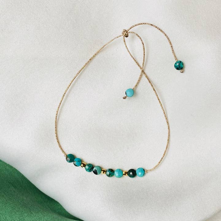 HURON BRACELET, TURQUOISE (BCA21) for wholesale by Sophie Deschamps Bijoux