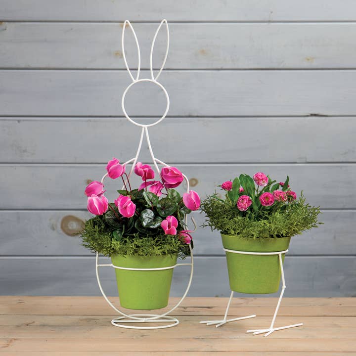 Willow Group - Wholesale Plant Pot - Round Metal Green Chick Feet Planter Stand w/ Pot1