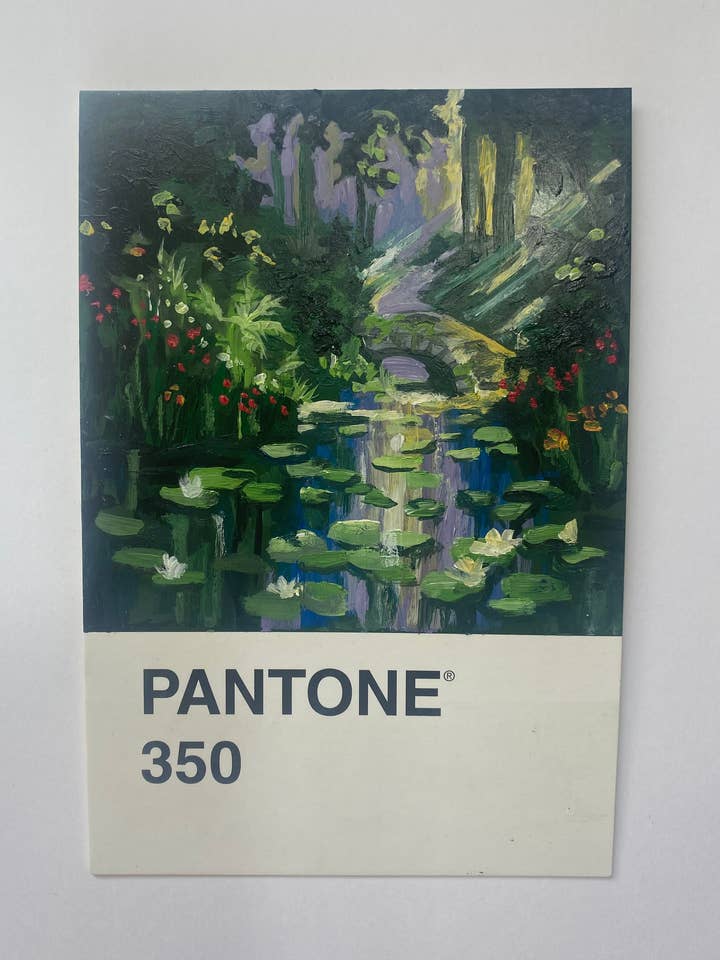 Pantone 350 - Pont dans une forêt pour la vente par The Abstract By Sasha