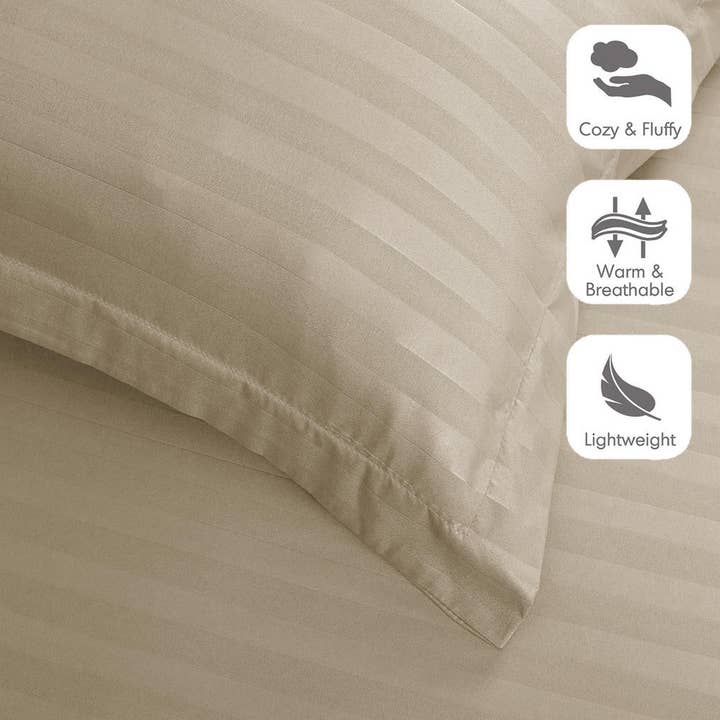 Cotton Passion - Wholesale Bedding Set - Striped Duvet Cover Set Luxury 100% Soft Microfiber Bedding
