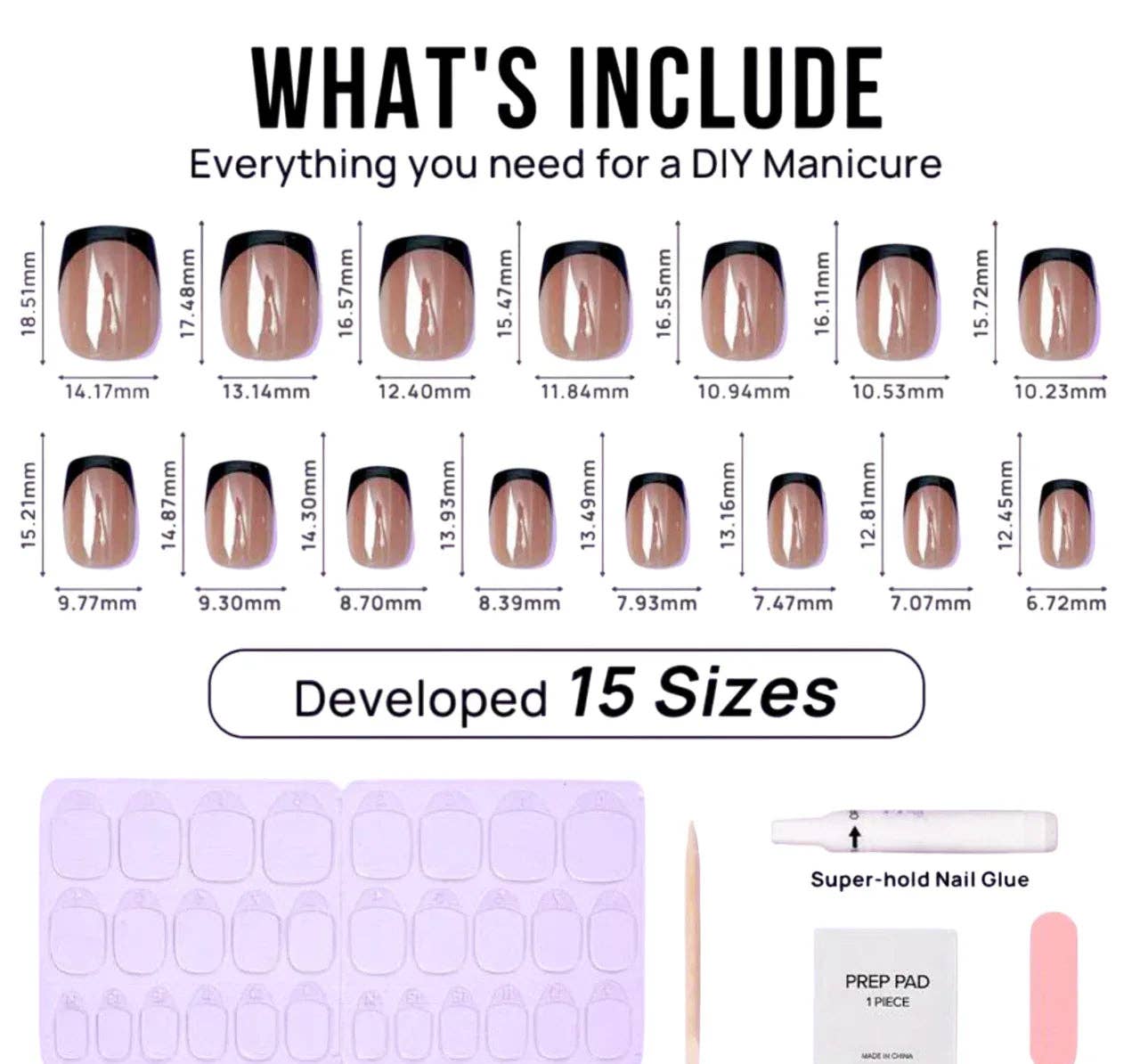 VIAI Beauty - Wholesale Press-On/Fake Nails - Braveheart Short Square Nails - Press On Nails | Long Lasting & Reusable2