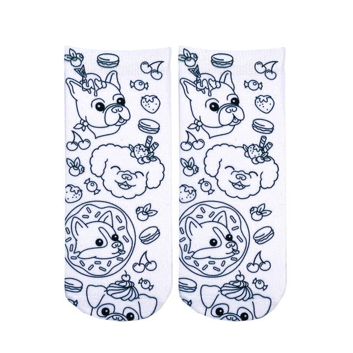Living Royal - Wholesale Markers - Kids & Baby - Ankle Socks - DIY Coloring Kit - Doggie Delights1