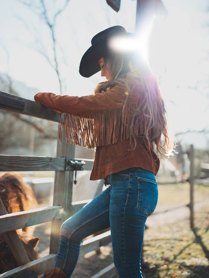 FRINGED COWGIRL OUTLAW JACKET for wholesale by THE WILD WHISPERS