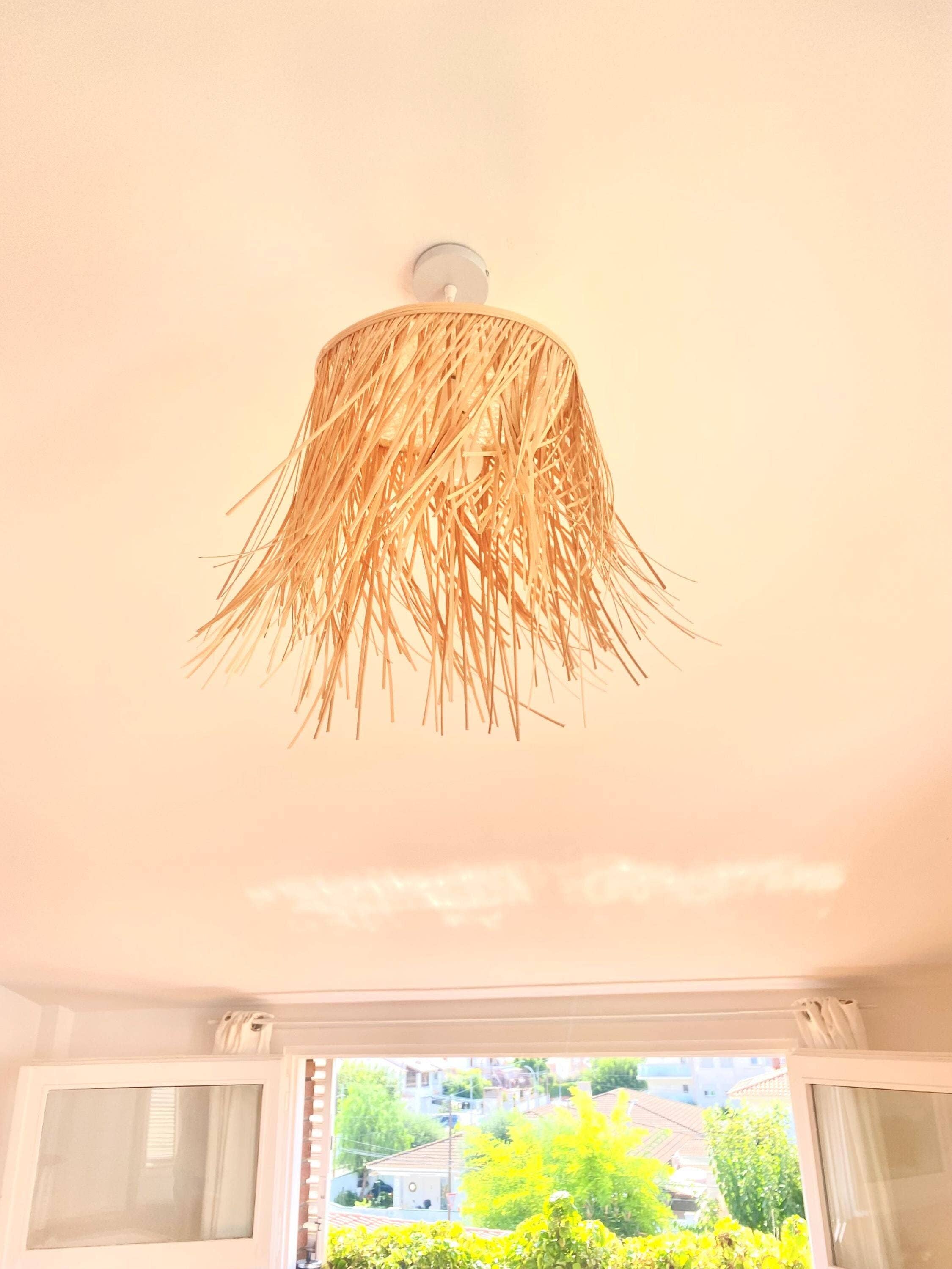 Geometrik Design - Wholesale Wall Stone - Natural Fiber Rattan Ceiling Lamp7