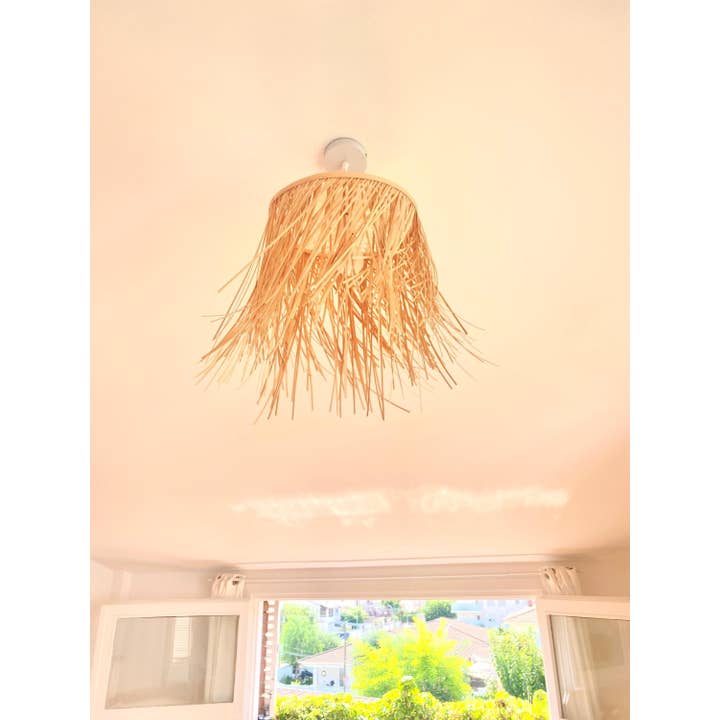 Geometrik Design - Wholesale Wall Stone - Natural Fiber Rattan Ceiling Lamp7